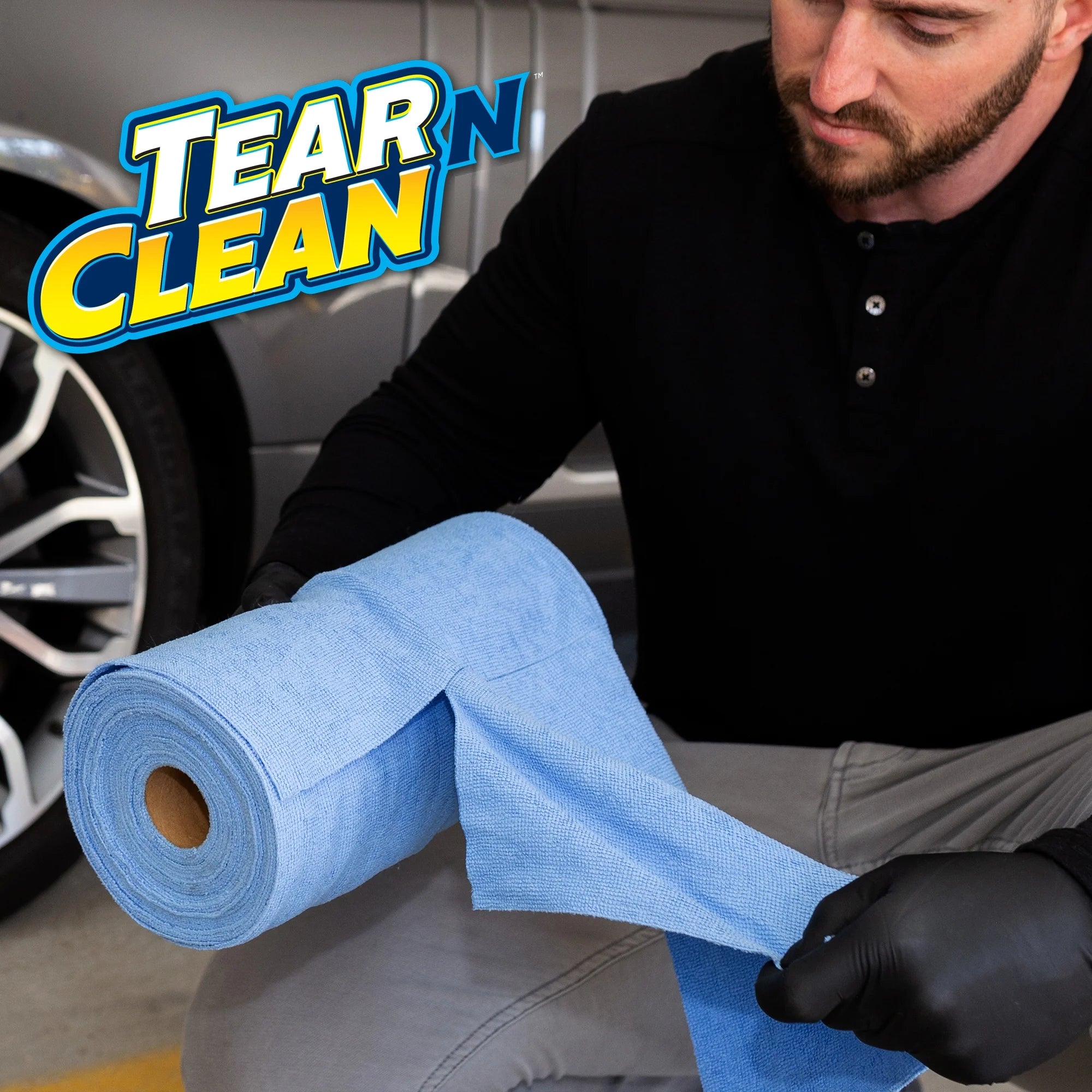 Tear N Clean Reusable Easy-Tear Microfiber Towels, 100 Pack., 12In. X 12In.