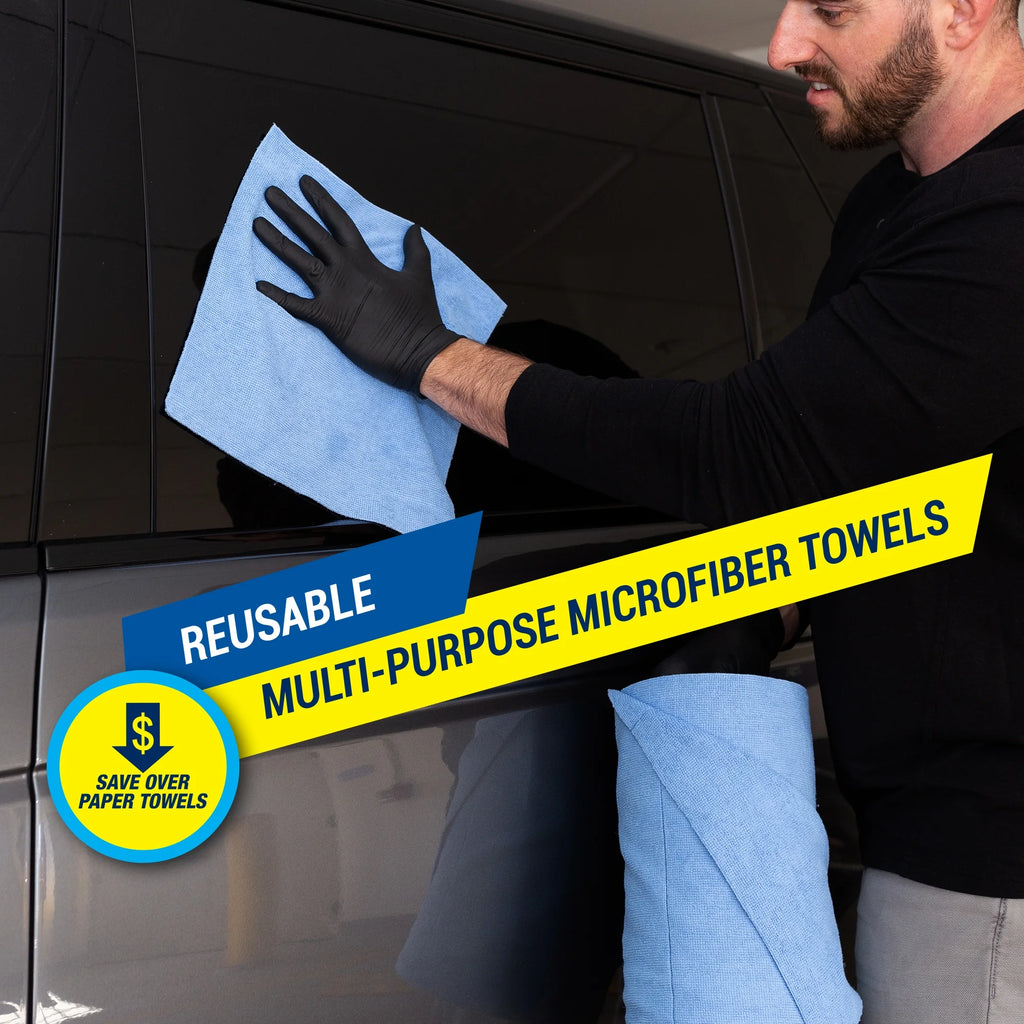 Tear N Clean Reusable Easy-Tear Microfiber Towels, 100 Pack., 12In. X 12In.