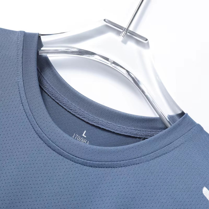 CHRLCK Men'S Running Quick Drying T-Shirts Breathable Hiking Fishing Tees Soft Elasticity Outdoor Sports Short Shirt Summer