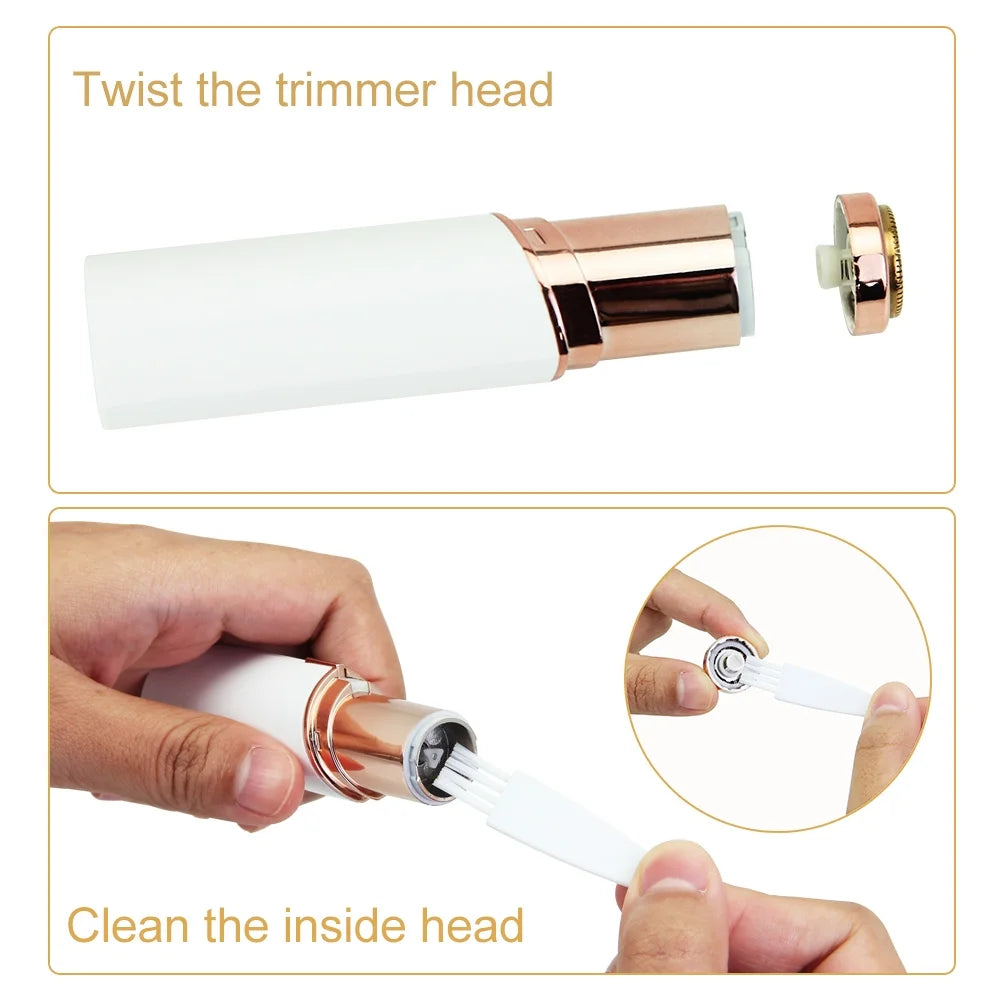 Facial Hair Remover Women Electric Facial Hair Shaver for Cheek, Armpit, Chin, and Full Body