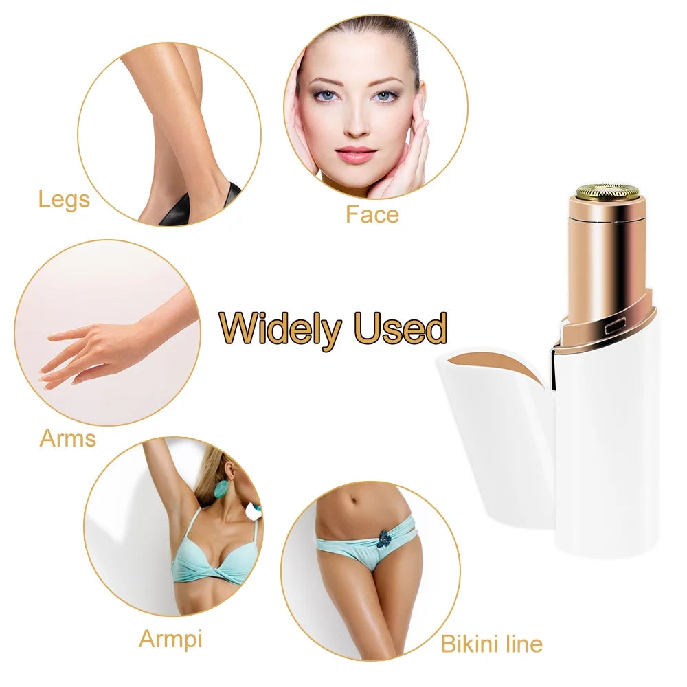 Facial Hair Remover Women Electric Facial Hair Shaver for Cheek, Armpit, Chin, and Full Body